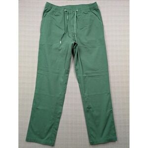 Beardedgoat Pants Mens Large 32x31 Green Stretch Chino Elastic Waist Casual